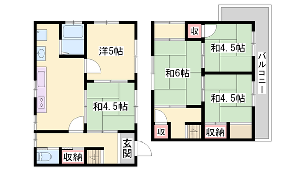 平田貸家の物件間取画像